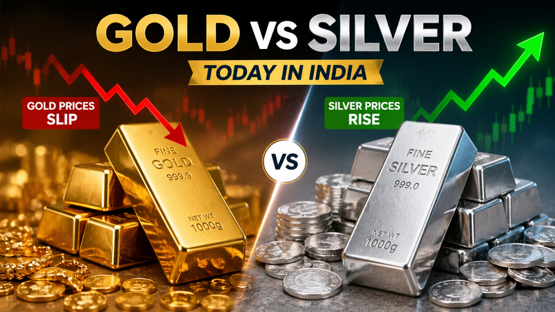 gold slips silver rises India today